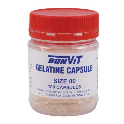 Bonvit Empty Gelatine Capsules Size '00' 100c